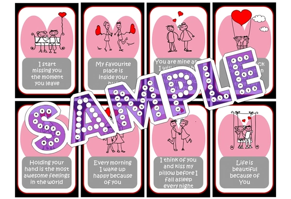 perty Romance theme Cards (list1827_1) - 8.9 x 5.9