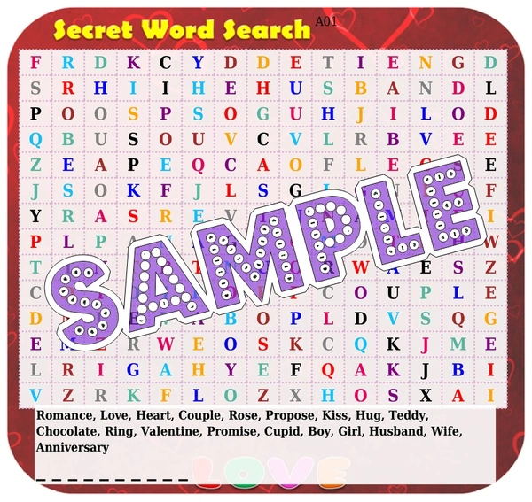 perty Romance theme Paper Games (list1591_1) - 18