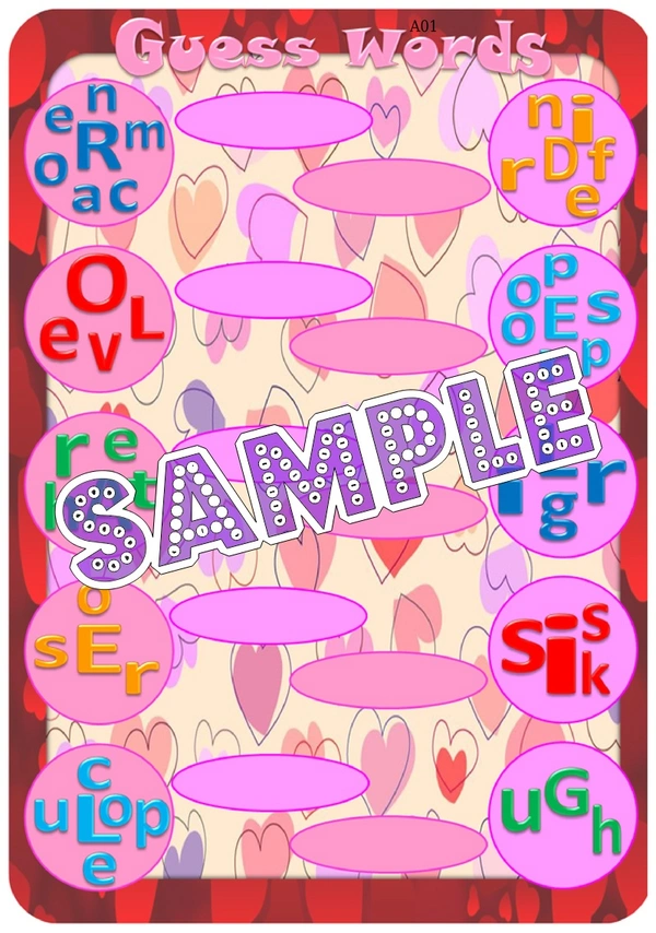 perty Romance theme Paper Games (list1593_1) - 8