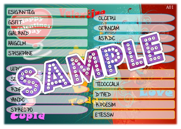 perty Romance theme Paper Games (list1624_1) - 16