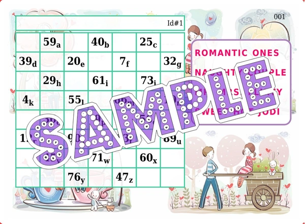 perty Romance theme Tambola Housie (list1539_1) - 24
