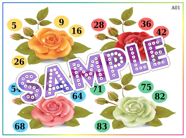 perty Rose theme Tambola Housie (list2383_1) - 24