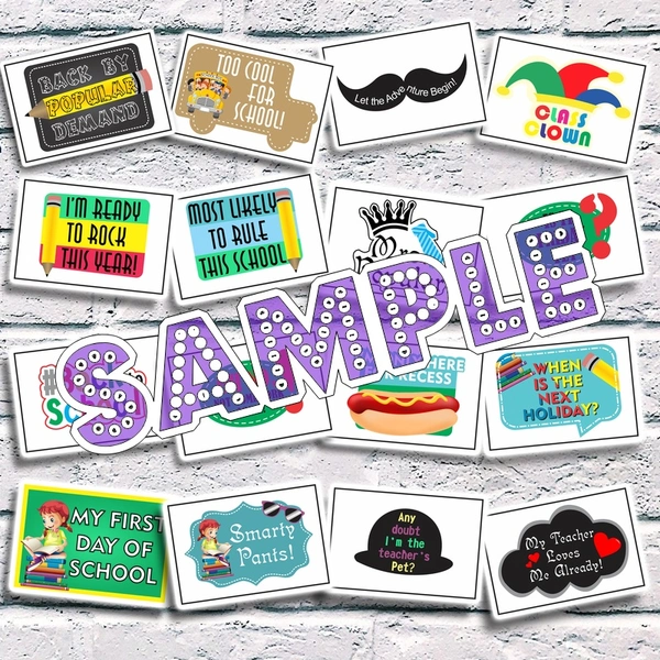 perty School theme Props (list1877) - 8.9 x 5.9