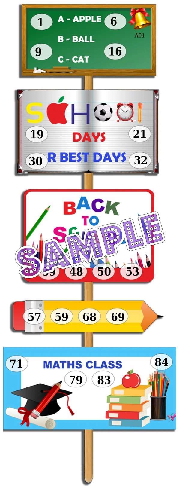 perty School theme Tambola Housie (list1255_1) - 12