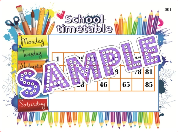perty School theme Tambola Housie (list2867_1) - 16