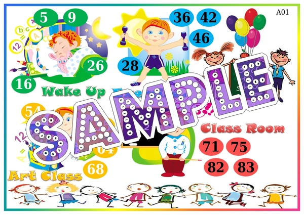 perty School theme Tambola Housie (list311_3) - 48