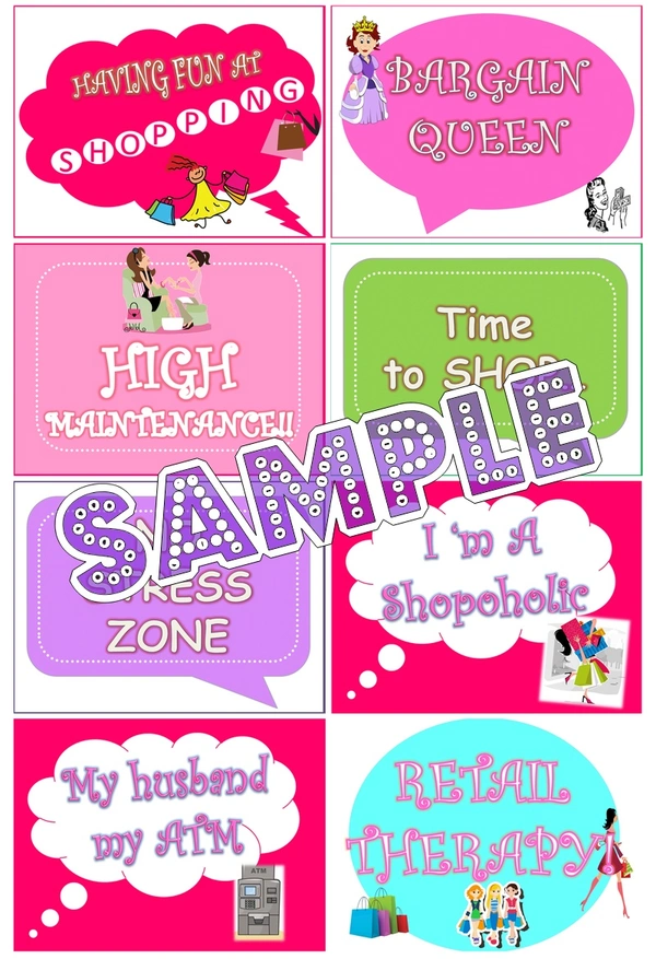 perty Shopping theme Props (list1817) - 6 x 4.4