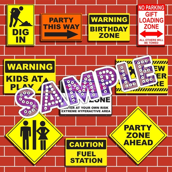 perty Signs theme Props (list3411) - 12.2 x 8.9