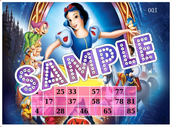 perty Snow White theme Tambola Housie (list2903_1) - 24