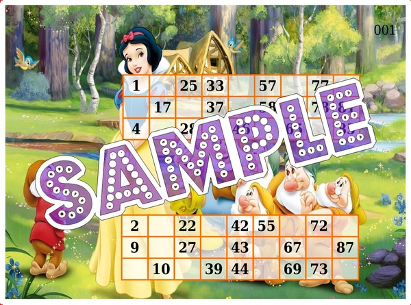 perty Snow White theme Tambola Housie (list2904_1) - 16