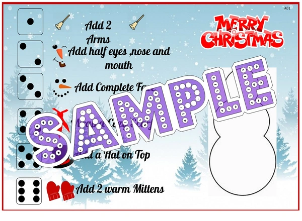 perty Snowman theme Paper Games (list1921_1) - 12