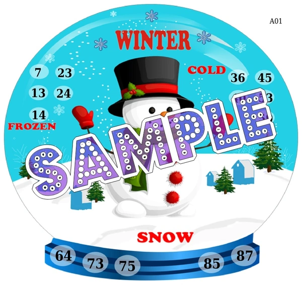 perty Snowman theme Tambola Housie (list1122_1) - 36