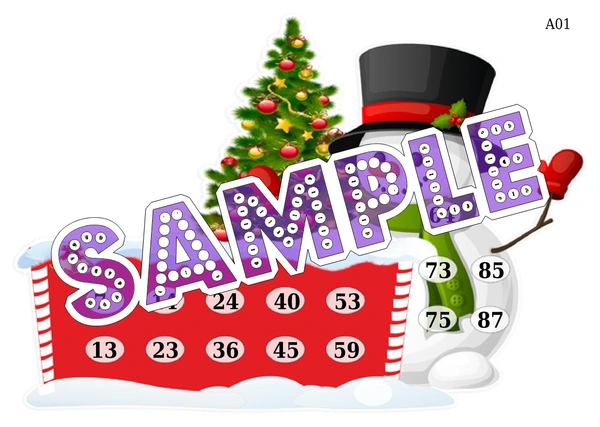 perty Snowman theme Tambola Housie (list1269_1) - 48