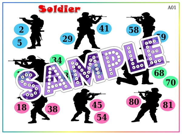 perty Soldier theme Tambola Housie (list2403_1) - 48