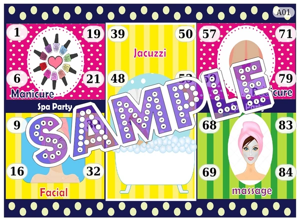 perty Spa theme Tambola Housie (list1273_1) - 16