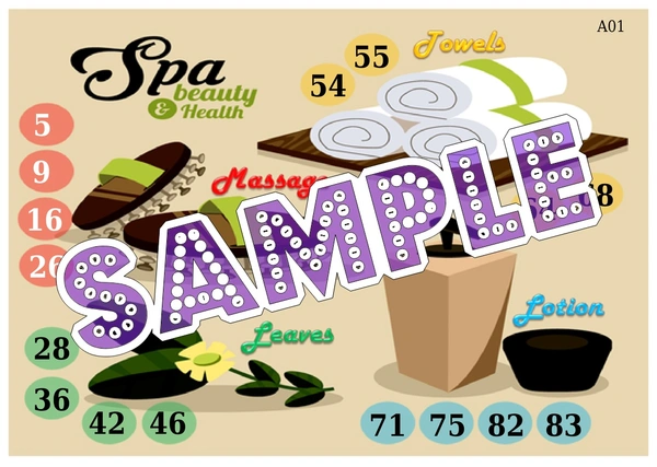 perty Spa theme Tambola Housie (list2307_1) - 24