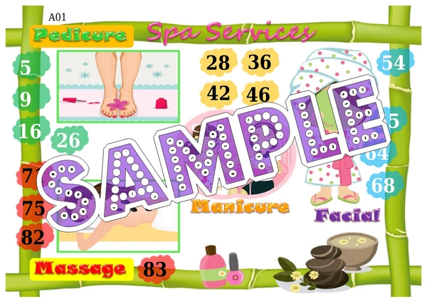 perty Spa theme Tambola Housie (list2482_1) - 24