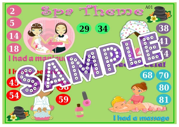 perty Spa theme Tambola Housie (list2483_1) - 48