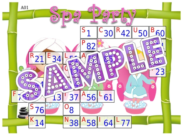 perty Spa theme Tambola Housie (list3027_1) - 16
