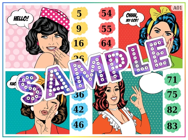 perty Speech Bubbles theme Tambola Housie (list2335_1) - 48