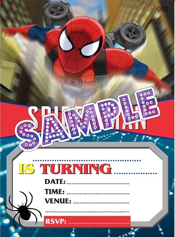 perty Spiderman theme Cards (list3654_1) - 16
