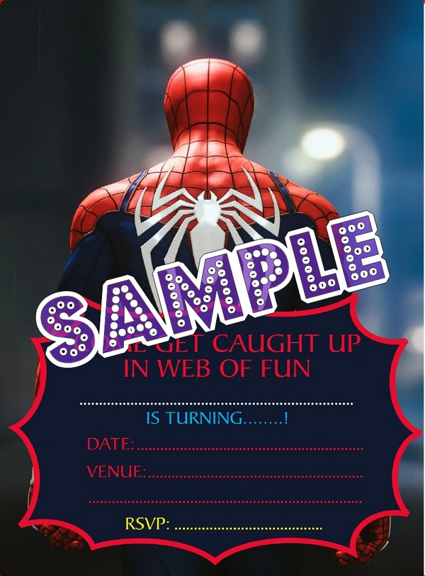 perty Spiderman theme Cards (list3661_1) - 16