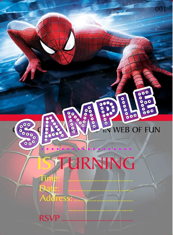 perty Spiderman theme Cards (list3662_1) - 16