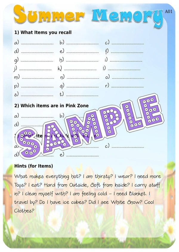 perty Summer theme Paper Games (list1543_1) - 8