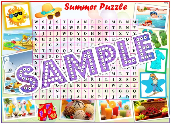 perty Summer theme Paper Games (list461_1) - 12