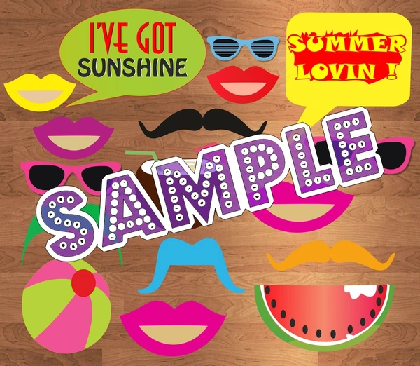 perty Summer theme Props (list1980_1) - 12.2 x 8.9