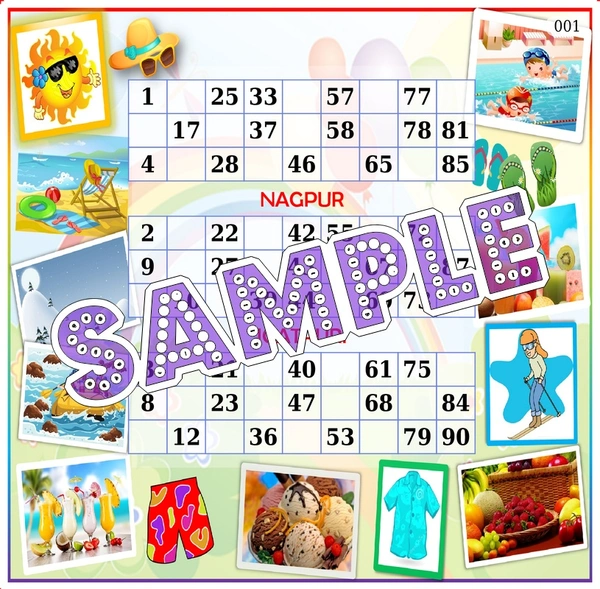perty Summer theme Tambola Housie (list1070_4) - 12