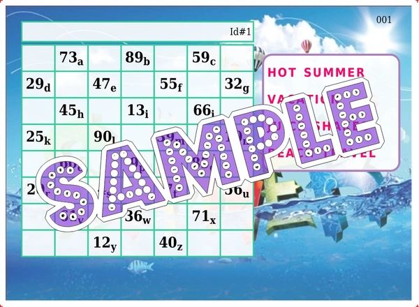 perty Summer theme Tambola Housie (list1538_1) - 48