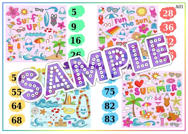 perty Summer theme Tambola Housie (list2409_1) - 48