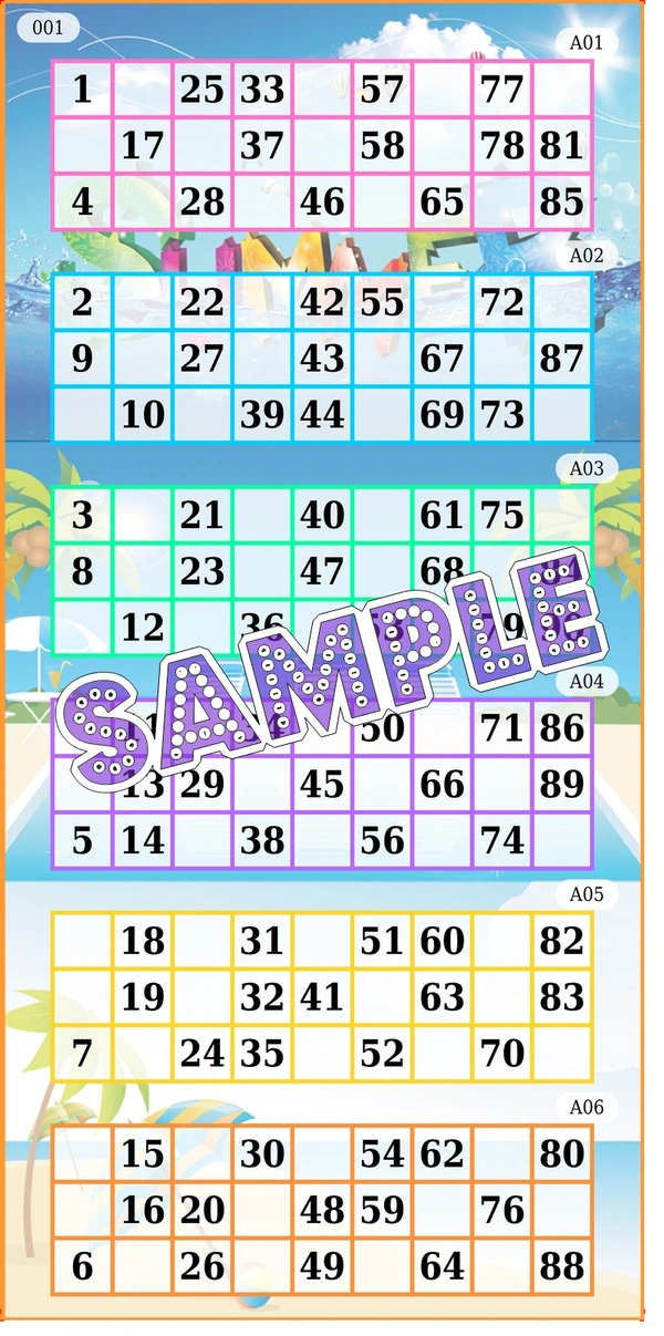 perty Summer theme Tambola Housie (list3282_1) - 18