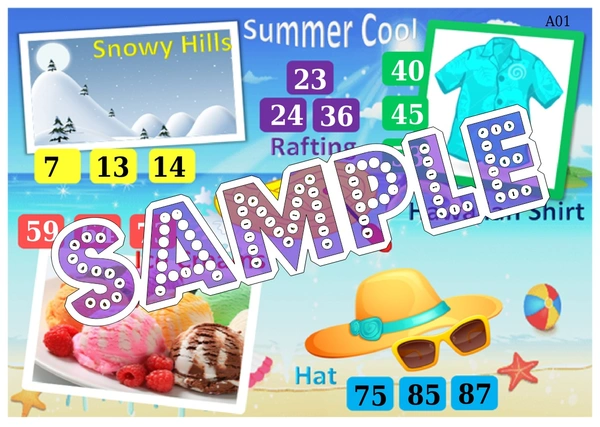 perty Summer theme Tambola Housie (list438_3) - 48