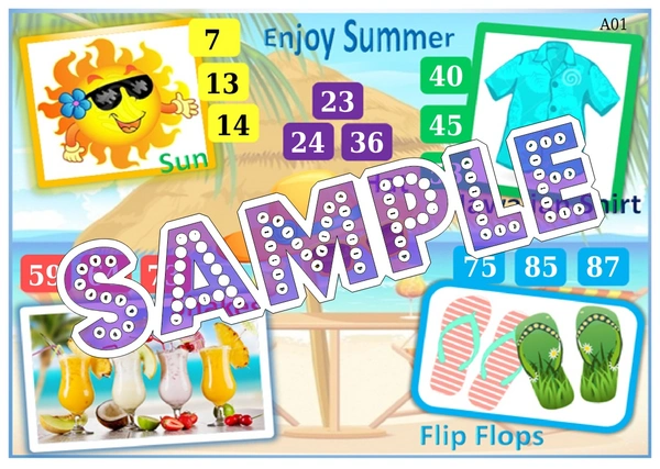 perty Summer theme Tambola Housie (list439_2) - 48