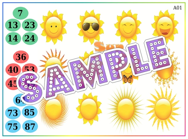 perty Sun theme Tambola Housie (list2407_1) - 16