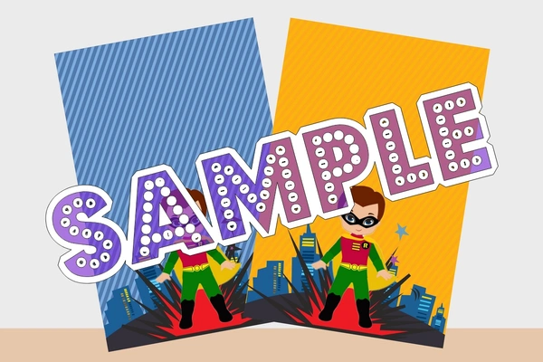 perty Superhero theme Cards (list3374_1) - 36
