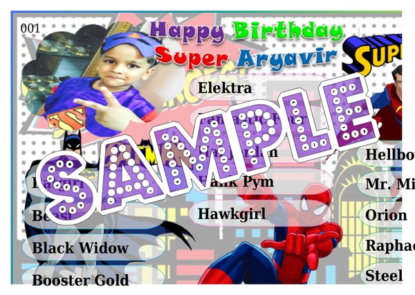 perty Superhero theme Tambola Housie (list2176_1) - 48