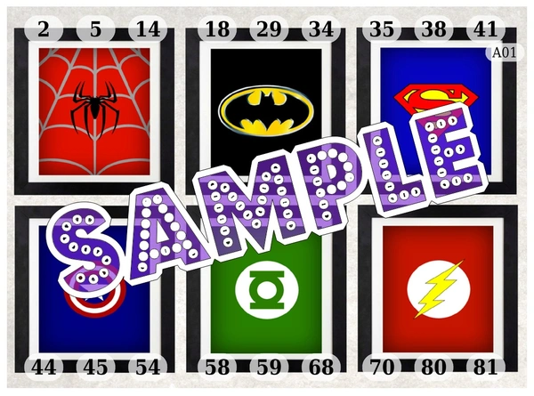 perty Superhero theme Tambola Housie (list2177_1) - 48
