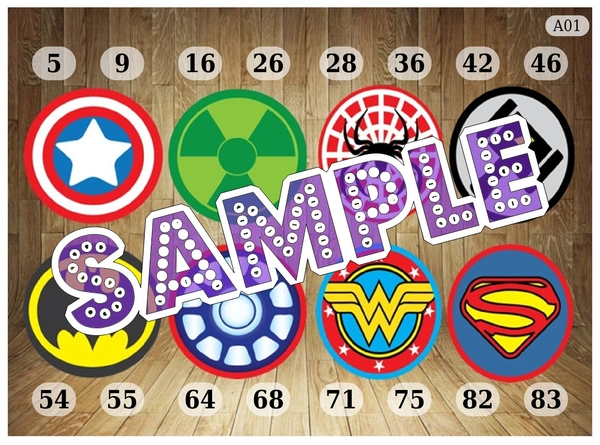 perty Superhero theme Tambola Housie (list2178_1) - 24