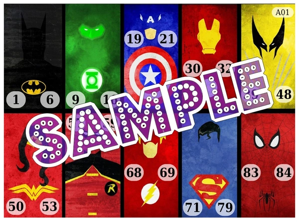 perty Superhero theme Tambola Housie (list2179_1) - 24