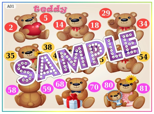 perty Teddy theme Tambola Housie (list2192_1) - 48