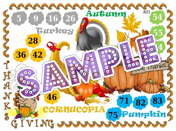perty Thanks Giving theme Tambola Housie (list560_2) - 48