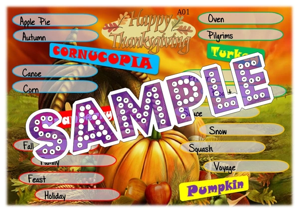 perty Thanks Giving theme Tambola Housie (list561_1) - 48