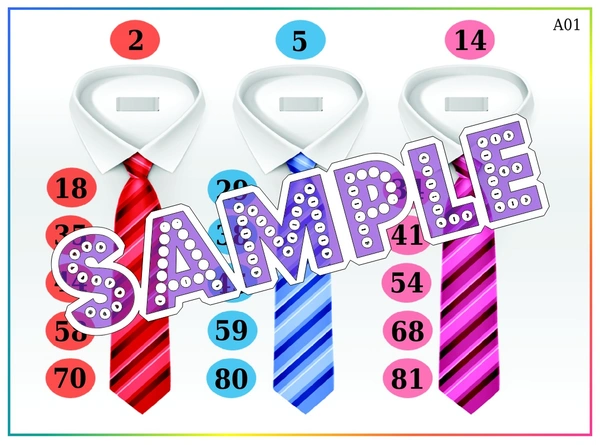 perty Tie theme Tambola Housie (list2412_1) - 24