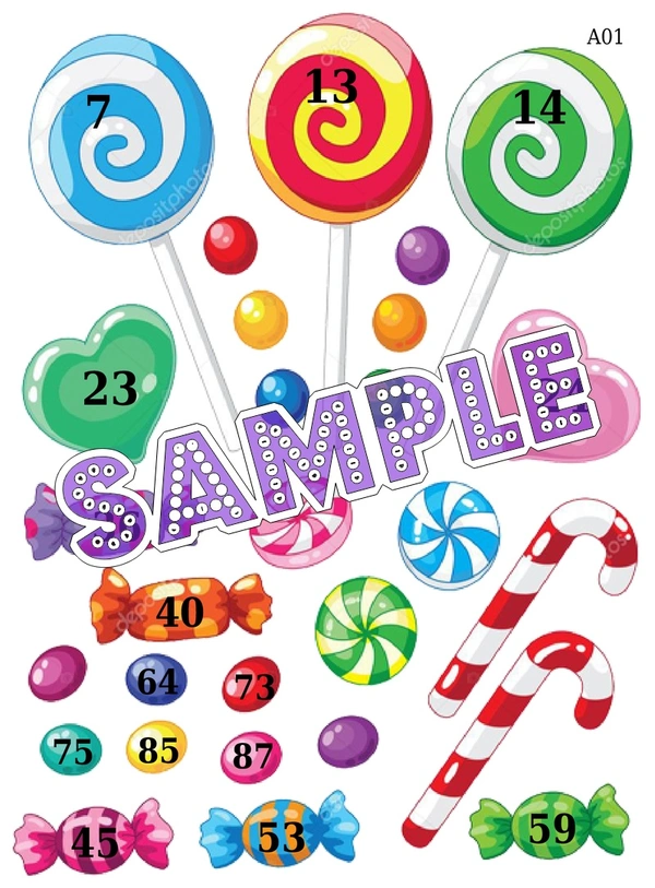 perty Toffee theme Tambola Housie (list3125_1) - 24