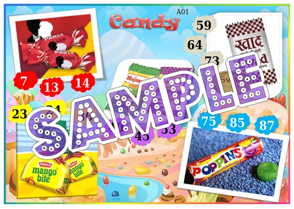 perty Toffee theme Tambola Housie (list537_2) - 48