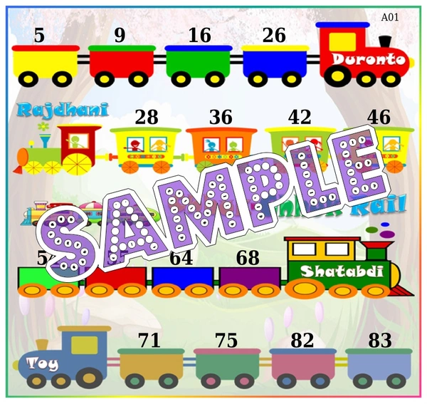 perty Train theme Tambola Housie (list747_1) - 18