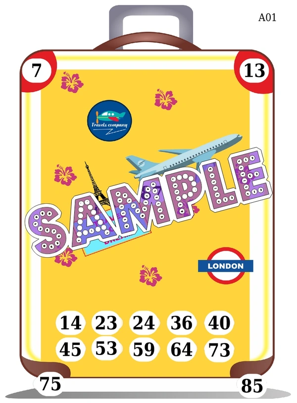 perty Travel theme Tambola Housie (list1403_1) - 48